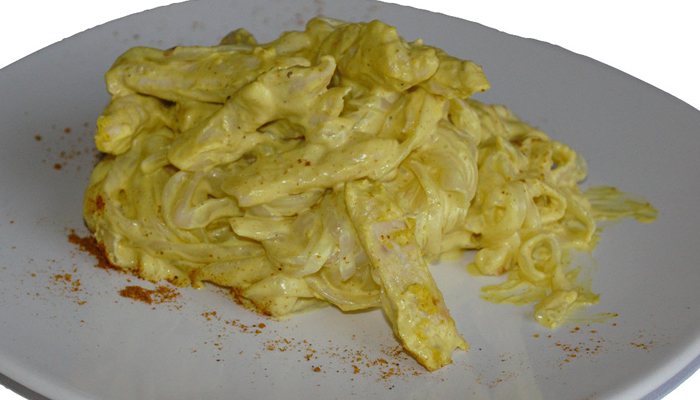 Tagliatelle Shirataki con Pollo e Curry