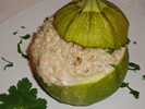 Zucchine tonde ripiene con riso Miracle Noodle
